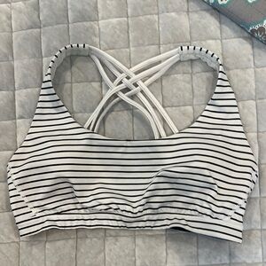 Victoria's Secret Black and White Striped Bra